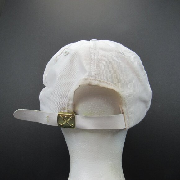 First Macon Bank & Trust Graphic Logo Men White Wide Brim Adj Strap Back Cap Hat - Picture 7 of 9